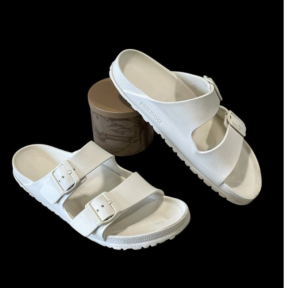 Birkenstock White Arizona Eva Sandals Women’s Sz 9/EU 40 Waterproof Lightweight - Picture 10 of 10